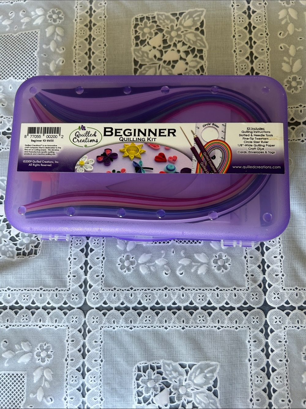 Beginner Quilling Kit in Purple Storage Case